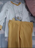 舒贝怡儿童睡衣纯棉宝宝内衣套装新春款家居服婴儿衣服秋衣秋裤黄90CM 实拍图