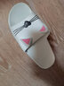 惠夫人浴室拖鞋女夏季居家防滑可爱情侣夏天家居塑料按摩凉拖鞋 小猫/白色 36-37码(适合35/36码) 实拍图