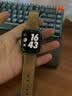 istrap适用苹果手表表带疯马牛皮Apple Watch Ultra4/3/2手表带S12/11/10/9/8/7/6/SE真皮表链iWatch男士 深棕色【黑色配件 44/45/46MM表盘【适用 实拍图