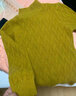 斐特玛【撤柜精品】针织衫女加厚款内搭打底衫半高领毛衣秋冬季针衫女士 芥黄色 2XL 实拍图