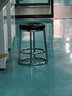 米帮手酒吧凳三环高脚凳吧台椅不锈钢高凳子家用圆凳子手机柜台凳游戏凳 48高【黑色加厚螺纹】 实拍图