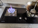 迅达（XUNDA）燃气灶天然气灶家用 双灶具灶台 嵌入式台式两用 4.8KW旋流猛火灶 钢化玻璃面板 Q2-天然气 实拍图