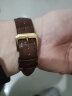 宝灿 真皮手表带适用于天梭1853浪琴表带男女表链针扣配件通用于dw美度欧米茄阿玛尼CK罗西尼卡西欧 金色针扣-棕色棕线 20mm 晒单实拍图