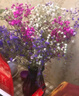 爱满（AIMAN）满天星天然干花花束ins网红生日 新房装饰摆件风干真插花家居摆设 白+粉满天星 【带M款花瓶】 实拍图