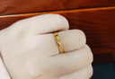 菜百首饰 黄金戒指 足金个性时尚莫比乌斯环活圈戒指情侣戒指计价 HJ PLUS 黄金戒指 约3.54g 实拍图