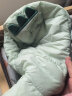 童泰秋冬3-24个月婴幼儿衣服宝宝轻薄款带帽羽绒连体衣哈衣 绿色 90cm 实拍图