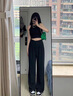 棉致裤子女春秋夏季新款百搭潮流休闲裤女士宽松速干百搭显瘦阔腿长裤 687白色25.5【高品质】 M 96-111斤 实拍图