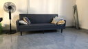 锐例布艺沙发小户型可折叠沙发床两用多功能客厅出租房公寓单双人沙发 经典灰【科技布】店长推荐 四人位 200cm 配2抱枕 实拍图