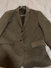 罗蒙（ROMON）西服男士春秋季毛呢西装男商务休闲上衣服外套男装 灰色加棉 4XL 实拍图