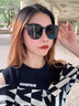 CAIILKUN墨镜女2025年新款太阳镜眼镜高级感防晒驾驶开车偏光镜高颜值 黑框黑灰片（高档礼盒装） 高级感轻奢时尚百搭ck风 实拍图