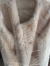 三彩2023冬季新款全羊毛皮草外套颗粒绒上衣双排扣圆领优雅气质女 奶白 170/92A/XL 晒单实拍图