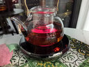 器酋 玻璃蒸煮茶壶小型煮茶器套装迷你电陶炉提梁壶白茶普洱煮茶炉 明镜·艾玛诗煮茶套装 960ml 实拍图