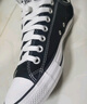 匡威（Converse）官方All Star经典帆布男女低帮休闲运动鞋黑色101001 101001/黑色 44.5 实拍图