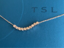 谢瑞麟（TSL）18K金项链女小方块玫瑰金彩金锁骨链生日礼物AH027 K红 晒单实拍图