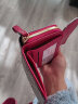 酷奇袋鼠（KUQIDAISHU）小钱包女士新款卡包一体短款零钱包ins学生大容量多功能三折钱夹 红色 晒单实拍图