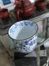 陶趣居日本进口小蓝芽陶瓷茶杯水杯和风手握杯寿司餐厅日式汤吞杯子釉下 反口茶杯 单个 实拍图