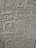 斯图（sitoo） 3D立体墙纸自粘泡沫砖卧室加厚防撞不透底壁纸防水客厅装饰纸 砖纹白色70cm*10米 晒单实拍图