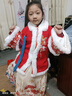 罗蒙汉服女童冬季拜年服儿童古装加厚中国风女孩唐装演出服 红色 130 实拍图