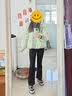 香影小个子绿色羽绒服女2026冬季新款90白鸭绒面包服时尚连帽外套 果绿 S 实拍图