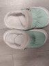 回力女棉拖鞋秋冬季防水厚底踩屎感室内家居月子新款包跟棉鞋加绒拖鞋 绿色 36-37 【偏小一码】 实拍图