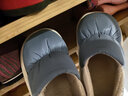 卡帝乐鳄鱼踩屎感棉拖鞋男冬季加绒保暖棉拖居家棉鞋子男 1009M 蓝色 42-43 实拍图