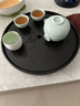 金镶玉陶瓷茶盘茶托 家用储水蓄水式茶台功夫茶具配件30*30cm 荷叶陶瓷茶盘30*30 实拍图