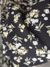 尚都比拉度假风碎花连衣裙女夏天V领气质中长裙收腰A字雪纺裙子 黑花 S 实拍图