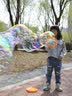 聚乐宝贝2025新款恐龙吹泡泡机儿童手持全自动电动大泡泡枪泡中泡女孩玩具 【黄色】普通电池版+250ML泡泡水 实拍图