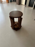 顾家家居全实木叠叠凳小凳子可叠放高级感带滑轮可移动矮凳家用书房组合凳 【泰国进口橡胶木】可叠放4合1送托底（可移动） 实拍图