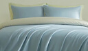 MIDO HOUSE铭都100支四件套纯棉床上用品100%全棉床单被套A类高端轻奢高级感被罩220x240cm冰川蓝 实拍图