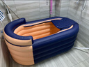 西哈泳士充气浴缸泡澡桶成人家用全身儿童大人汗蒸保温折叠洗澡浴桶浴盆 【无线闪充】橘色 1.4米4层 实拍图