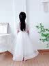 小咔衣浓小女孩公主裙女童花童婚礼蓬蓬纱儿童晚礼服主持人钢琴演出服大童 白色前短后长 130 实拍图