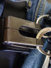 JOBON汽车钥匙扣男双环腰挂皮带式钥匙链创意礼品生日礼物 黑镍 实拍图