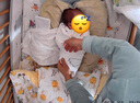 安舒棉防惊跳襁褓巾新生婴儿蚕丝纯棉睡袋防惊吓肚围四季通用 摩卡熊(双层纯棉)适合15-25°C 80*35cm（适合0-6个月） 实拍图