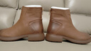 他她（TATA）焦糖布丁烟筒靴女靴子厚底加绒秋冬短靴切尔西靴WAQA2DD4 啡色（绒里） 37 实拍图