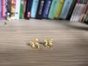 周六福（ZLF）  黄金耳饰女款足金999甜酷少女蝴蝶结耳钉 计价 1.24g 实拍图