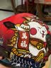 坦克（Tanked Racing）摩托车头盔T127全盔国潮安全帽3C机车双镜片电动车防风男女 招财猫【透明镜片+镀银镜片+头套+尾翼】 XXL（适合头围58-59cm） 实拍图