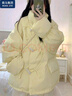棉致2024加厚牛角扣棉服女冬季新款棉衣外套面包服羽棉袄绒服韩版学生 X8816浅黄色【高品质55】 L 120-140斤 实拍图