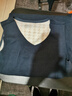 莫代尔羊毛保暖背心男冬新款徳绒发热无痕内衣加绒加厚秋衣内胆打底坎肩 100%羊毛填充全护款：1件：藏青 XL (110-125斤) 实拍图