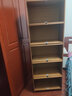 丝竹阁卧室学生书柜带门家用落地实木书架客厅矮柜组合美式楼梯下储物柜 5层60（长虹翻门-楠竹层板） 实拍图