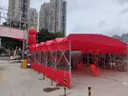 玉满堂推拉雨棚移动蓬活动伸缩式遮阳棚户外防雨大排档帐篷仓库停车摆摊 长4宽3高2.5 顶布+钢架 实拍图