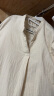无印良品（MUJI） 女式 木棉混双层纱织五分袖束腰长上衣内搭罩衫衬衫BC2J1C4S 原色 L(165/88A) 晒单实拍图