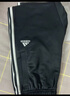 阿迪达斯 （adidas）长裤男秋季宽松透气直筒裤跑步运动防风休闲裤 黑白（经典款） XS 实拍图