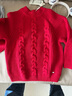 戴维贝拉（DAVE＆BELLA）中大童毛衣女童上衣洋气男童针织衫秋冬新年宝宝衣服套头衫 红色【现货】 120 cm（建议身高110-120cm） 实拍图
