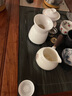 瓷牌茗茶具（cipaiming teaset）羊脂玉功夫茶具套装家用泡茶壶高端送礼德化白瓷喝茶盖碗茶杯整套 《金福》盖碗侧把壶套+茶道 11件 实拍图