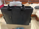 COWLEY KELLER商务公文包男士手提包头层牛皮大容量电脑包时尚通勤单肩包斜挎包 黑色【有侧袋】 小号14寸 37*12*26cm 实拍图