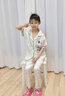 儿童冰丝睡衣女童2026新款夏季短袖长裤三件套薄款女孩大童家 31870 150 【童S码】身高145-155CM 实拍图