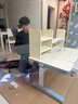 多彩鱼儿童学习桌椅套装书桌写字桌中小学生可升降儿童书桌椅套装 莫兰迪灰丨1米实木桌+伸缩追背椅 实拍图