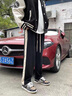 POUM休闲裤男春夏季宽松侧边条纹直筒阔腿裤子港风高街痞帅卫运动长裤 SPH-K13黑色【常规】 XL 实拍图