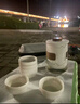 琦轩源 旅行茶具日式便携功夫茶具耐热玻璃茶壶防烫户外快客杯定制LOGO 玻璃逸尚一壶六杯-素白 实拍图